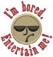 Im Bored embroidery design