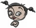 Pig Tail Girl embroidery design