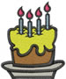 Birthday Cake embroidery design