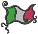 Italian flag embroidery design