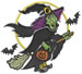 Witch embroidery design