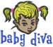 Baby Diva embroidery design