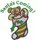 Santas Coming embroidery design
