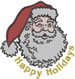 Holiday Santa embroidery design