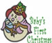 First Christmas embroidery design