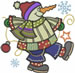 Snowman embroidery design