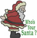 Whos Your Santa? embroidery design