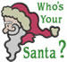 Whos Your Santa? embroidery design