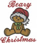Beary Christmas embroidery design