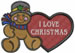 I Love Christmas embroidery design