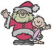 Santa & Baby embroidery design