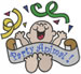 Party Animal embroidery design
