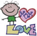 Moms Love embroidery design