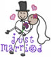 Just Married embroidery design