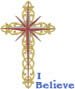 I Believe embroidery design