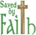 Cross faith saved embroidery design