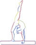 Balance Beam Girl embroidery design
