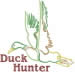 duck fly hunter embroidery design
