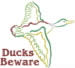 duck flying embroidery design