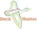 duck flying embroidery design