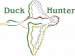 duck flying embroidery design
