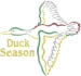 duck flying embroidery design