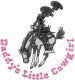 Daddys Little Cowgirl embroidery design
