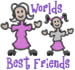 Worlds Best Friends embroidery design
