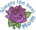 The Best Mom embroidery design