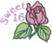 Sweet 16 embroidery design