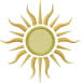 Sun open fill embroidery design