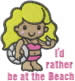 Beach Lifeguard embroidery design