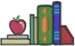 Books & Apple embroidery design