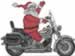 Santa On Motorbike embroidery design