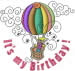 Birthday Balloon embroidery design