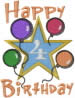 BIRTHDAY Star Balloons embroidery design