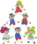 Pyramid Stick Kids embroidery design
