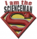 Science Superman embroidery design