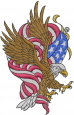 Eagle With Flag embroidery design