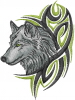 Wolf Face embroidery design