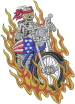 Skeleton On Motorcycle embroidery design