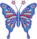 American Butterfly embroidery design