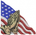American Flag Prayer embroidery design