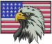 Eagle With Flag embroidery design
