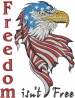 Freedom Isnt Free embroidery design