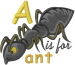 A Is For Ant embroidery design