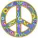 Floral Peace Sign embroidery design
