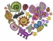 Animal Heart embroidery design