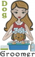 Dog Groomer_text_ embroidery design