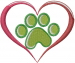 Dog Heart paw_ embroidery design